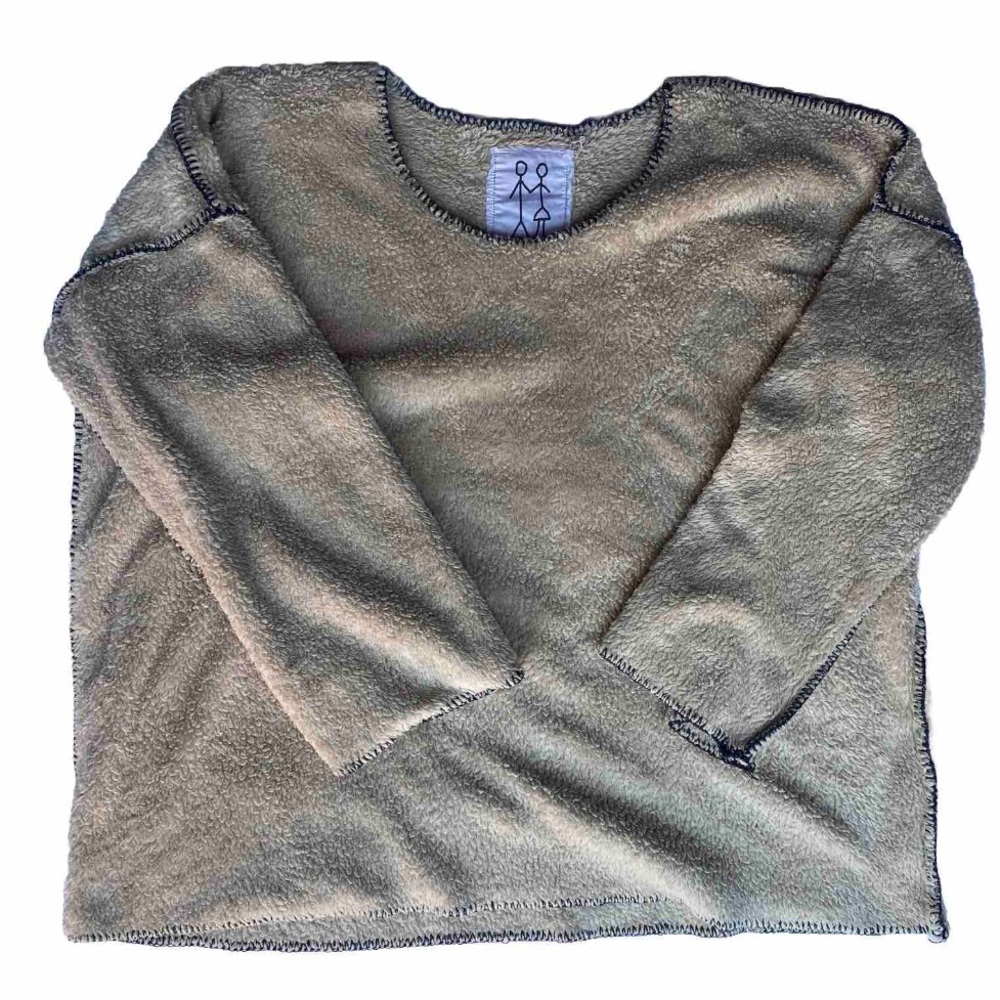 PETE & GRETA JOHNNY WAS WOMENS Sherpa Fleece Size Small Pullover